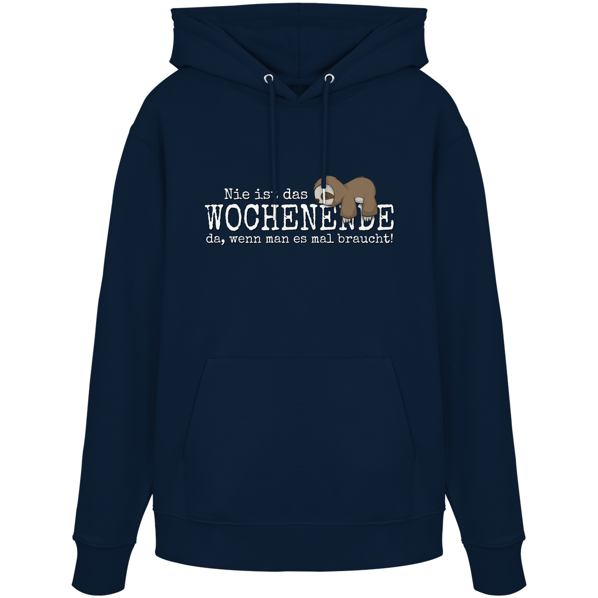 Kawaii Faultier Wochenende - Organic Hoodie