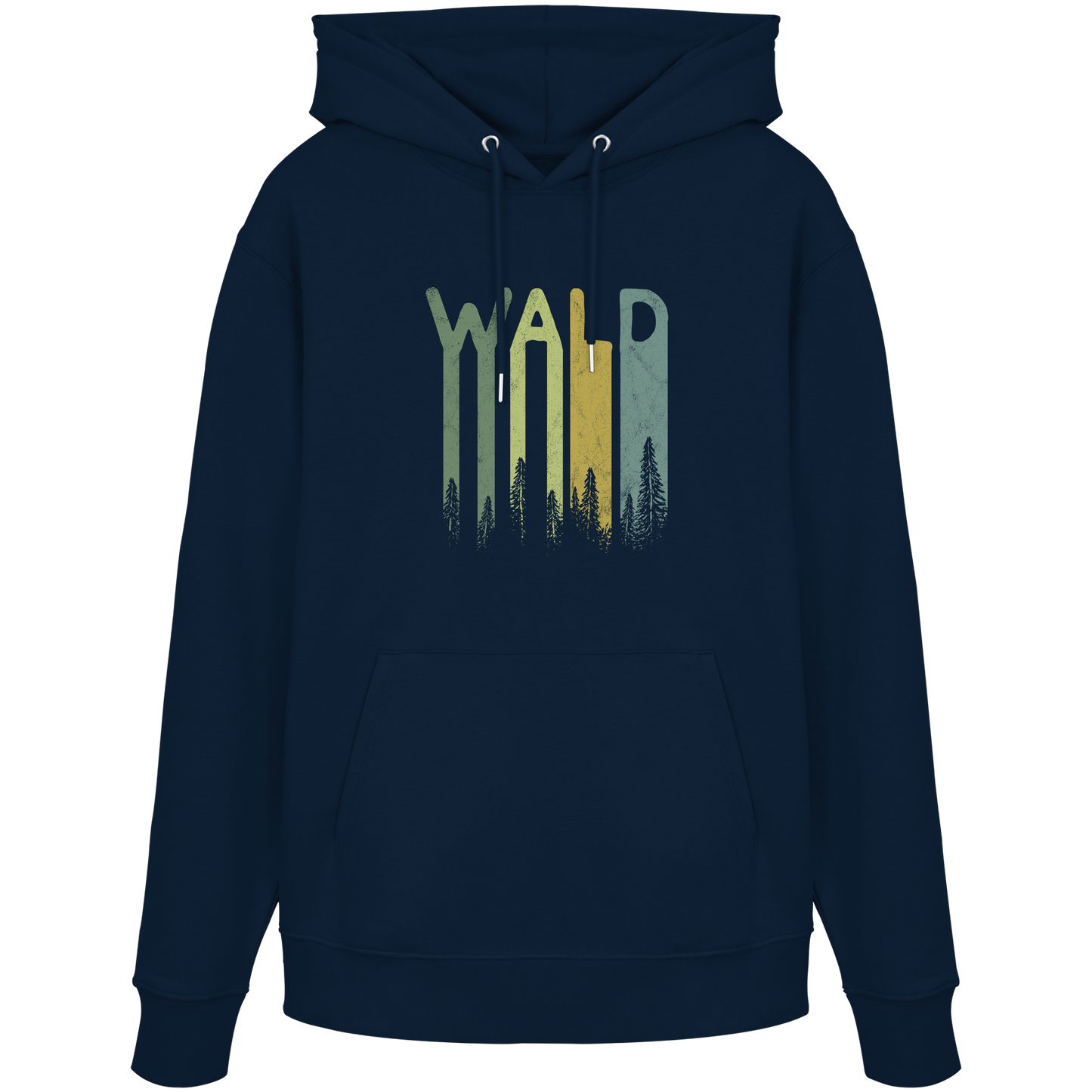 Wald Retro Forst Schriftzug - Organic Hoodie