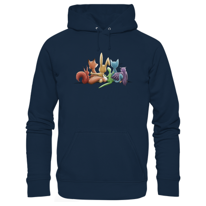 Regenbogen Tiere für Freundschaft, Toleranz und Vielfalt - Organic Hoodie