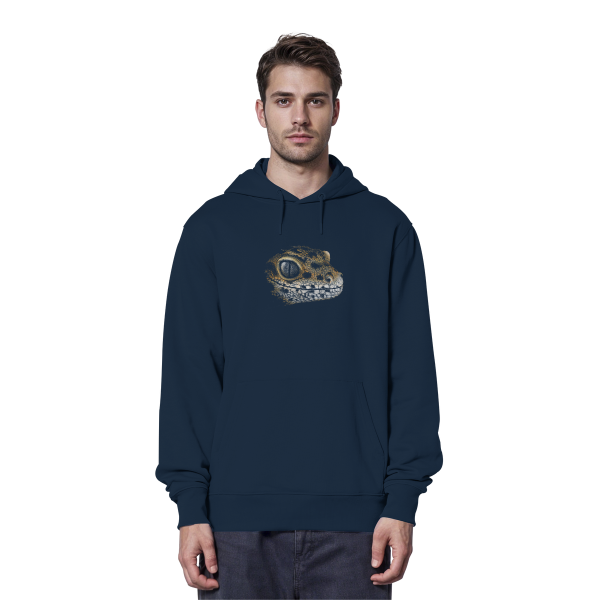Leopard Gecko Skizze Kritzelkunst - Organic Hoodie