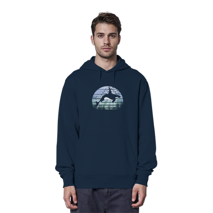 Retro Tiefsee Schwertwal Orca - Organic Hoodie