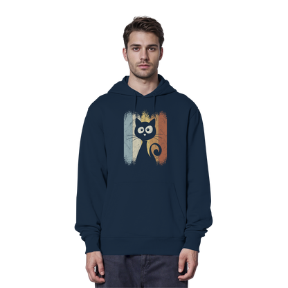 Retro Katze Silhouette - Organic Hoodie
