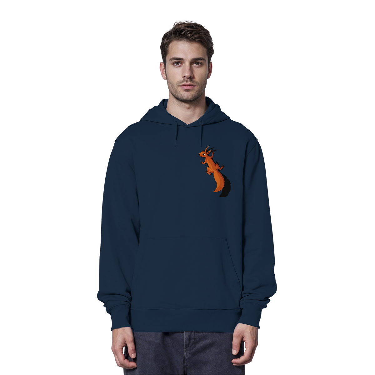 Süßes Eichhörnchen klettert - Organic Hoodie