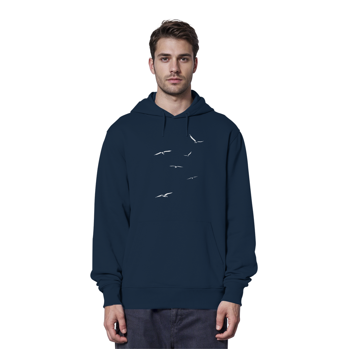 Vogelschwarm – Traum vom Fliegen - Organic Hoodie