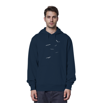 Vogelschwarm – Traum vom Fliegen - Organic Hoodie