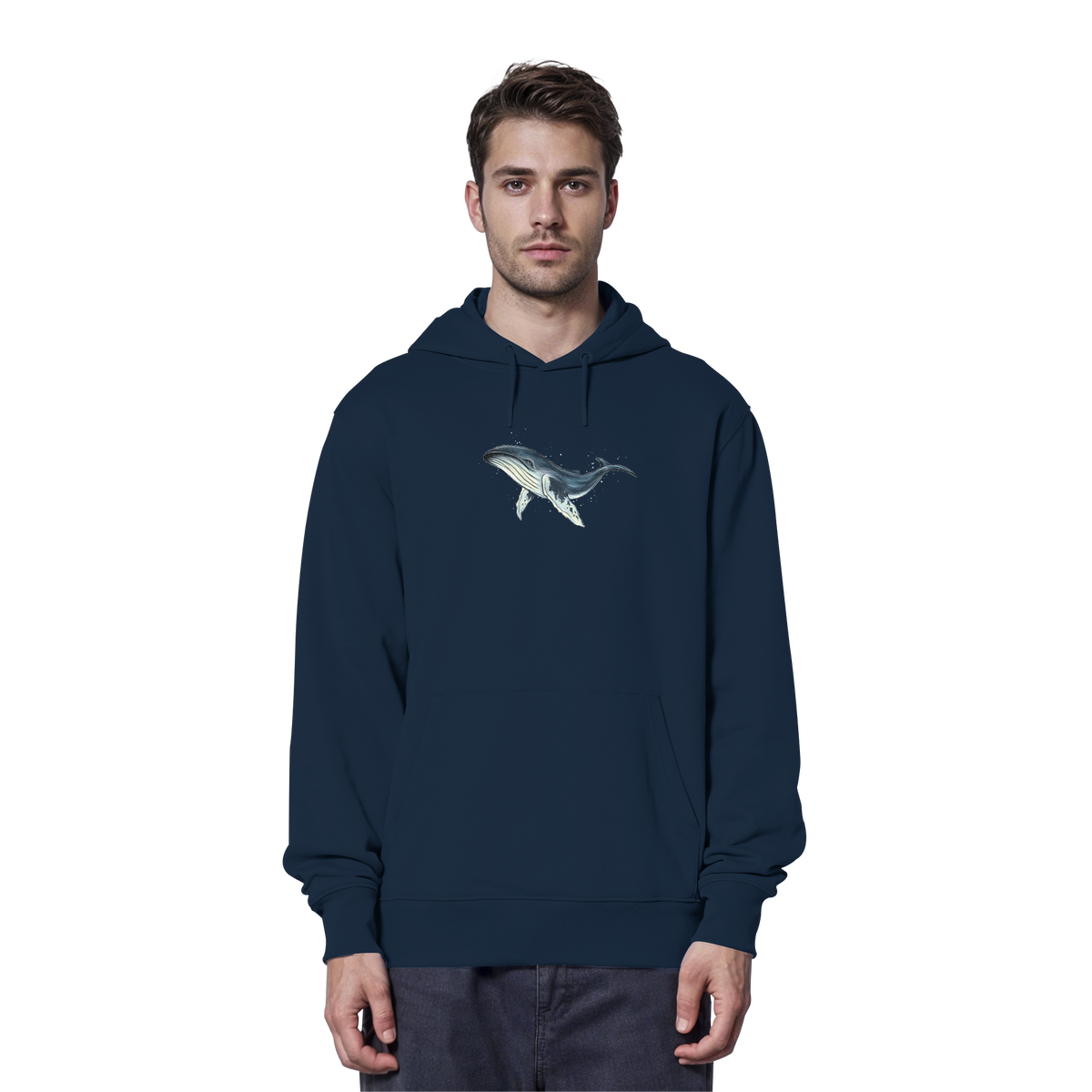 Tiefsee Ozean-Riese Buckelwal - Organic Hoodie
