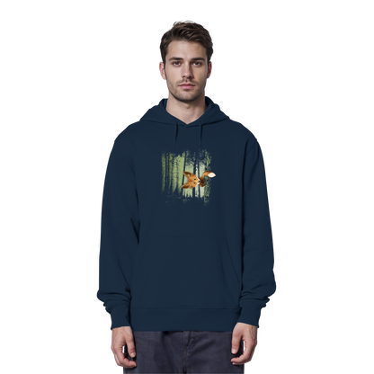 Fuchs im Zwielicht-Wald - Organic Hoodie