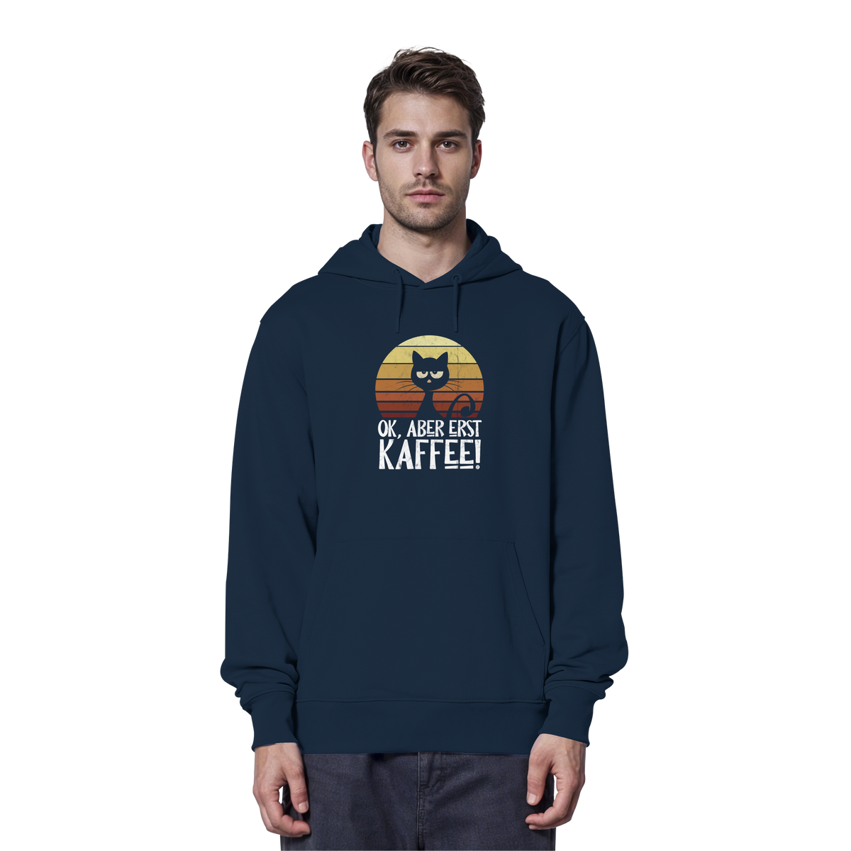 Ok, aber erst Kaffee | launische Katze - Organic Hoodie