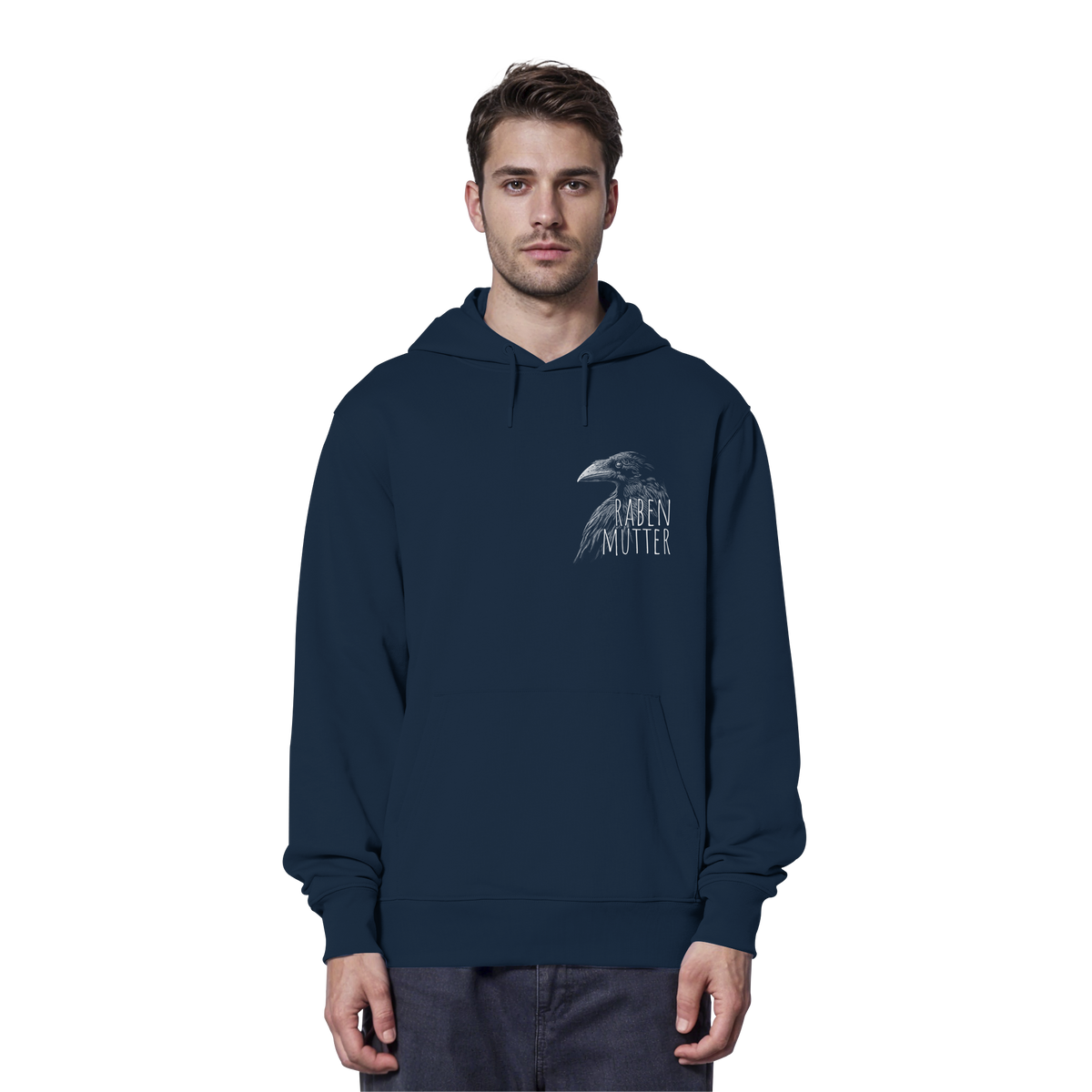 Rabenmutter schwarze Krähe Rabe - Organic Hoodie