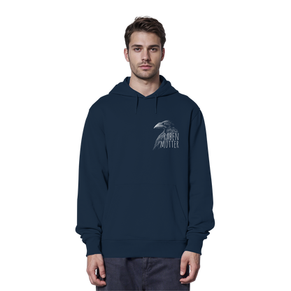 Rabenmutter schwarze Krähe Rabe - Organic Hoodie