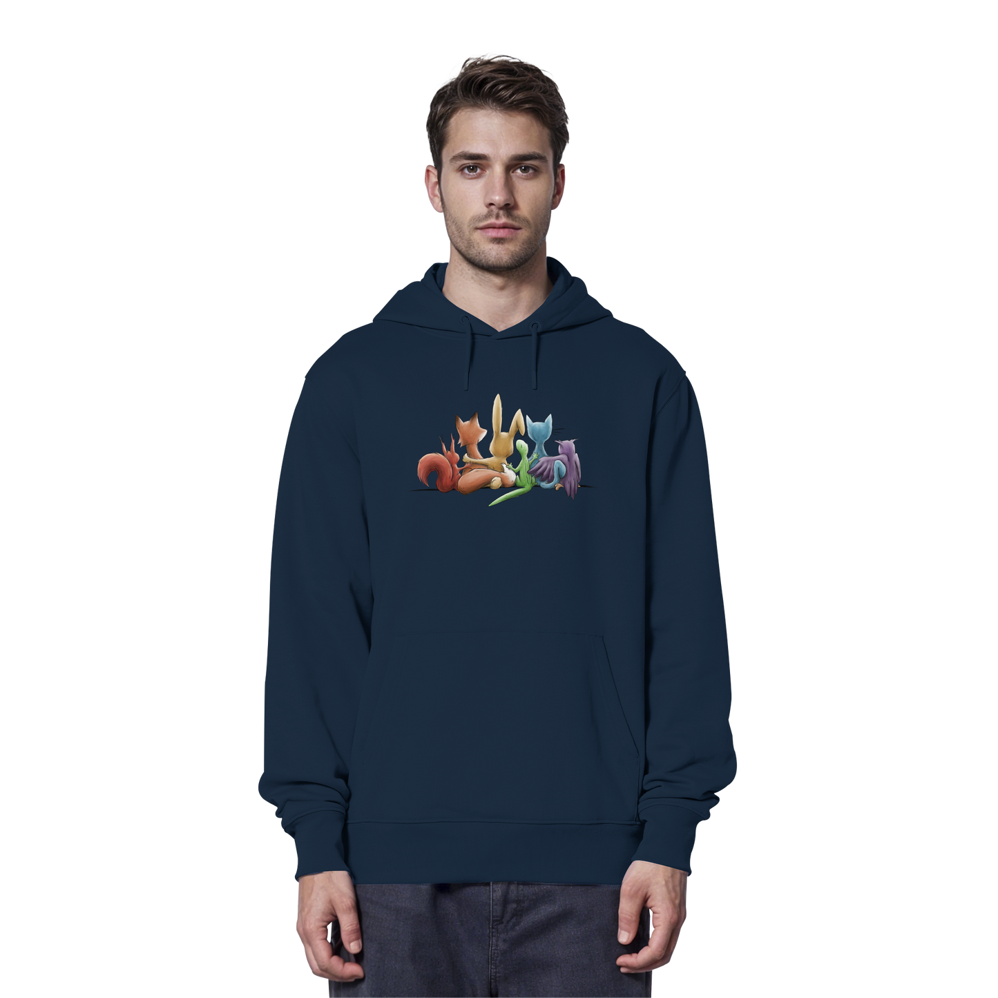 Regenbogen Tiere für Freundschaft, Toleranz und Vielfalt - Organic Hoodie