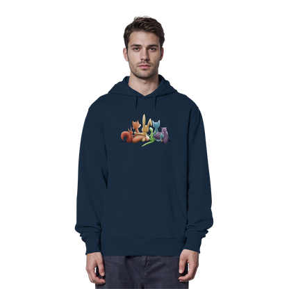Regenbogen Tiere für Freundschaft, Toleranz und Vielfalt - Organic Hoodie
