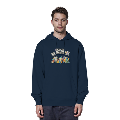 Demo-Katzen gegen Faschismus und für Vielfalt - Organic Hoodie