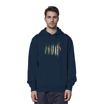 Eichhörnchen im Zwielicht-Wald - Organic Hoodie
