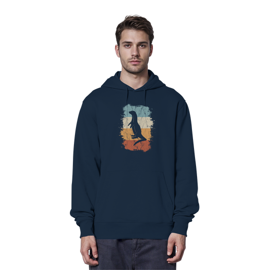 Retro Otter Fischotter Silhouette - Organic Hoodie