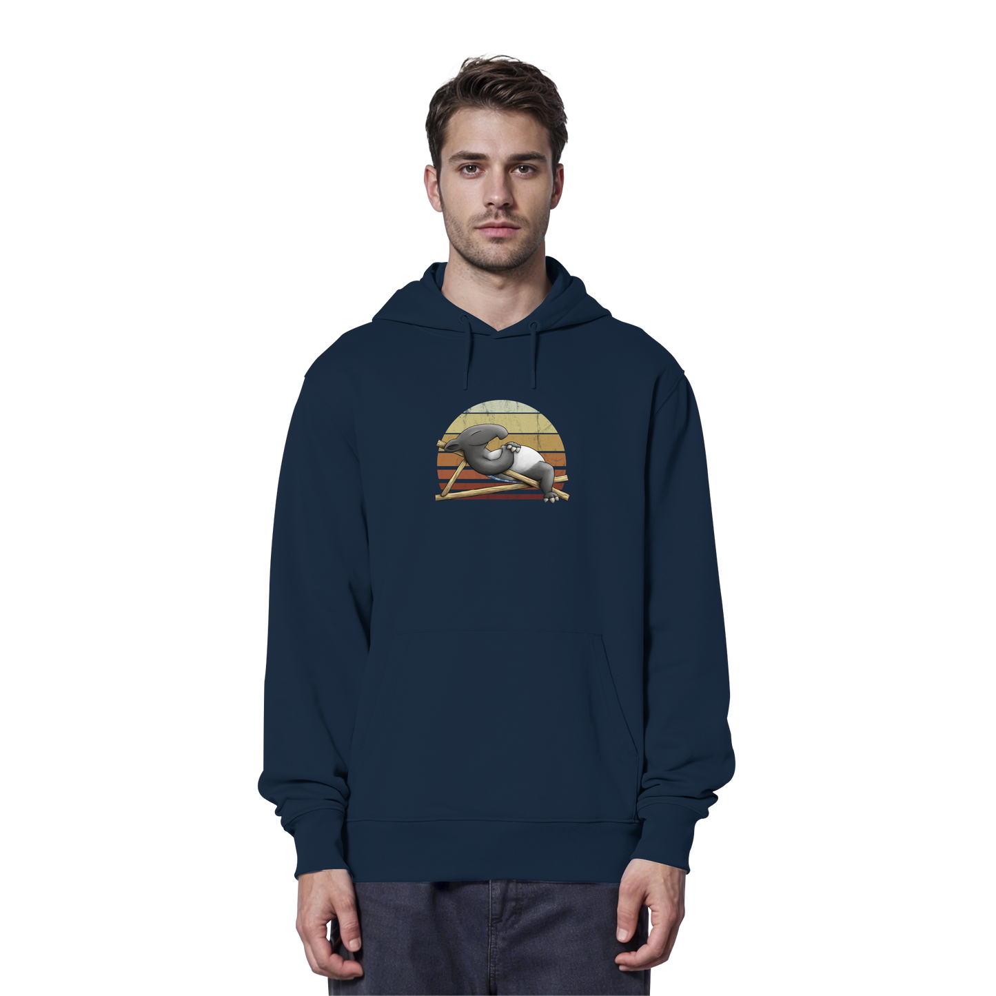 Lässiger Retro Sundown Tapir - Organic Hoodie