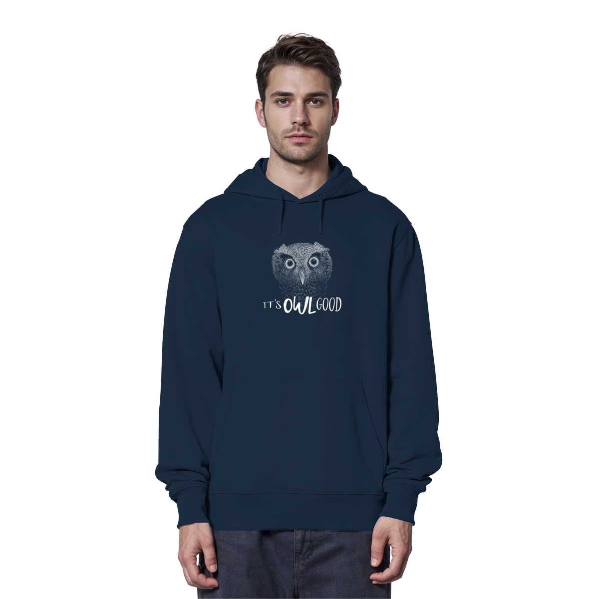 OWL Good | Kritzel-Kunst-Eule - Organic Hoodie