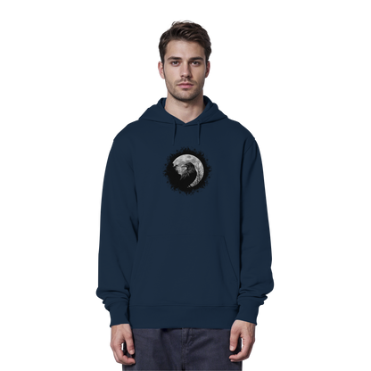 Schwarzer Rabe bei Vollmond  - Organic Hoodie