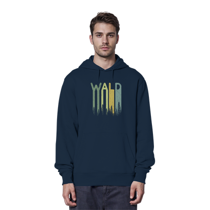 Wald Retro Forst Schriftzug - Organic Hoodie