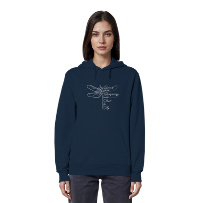 Breite die Flügel aus und flieg los | Libelle - Organic Hoodie