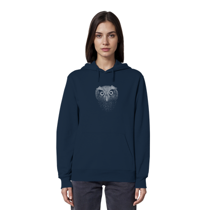Eule Kritzelkunst Illustration - Organic Hoodie