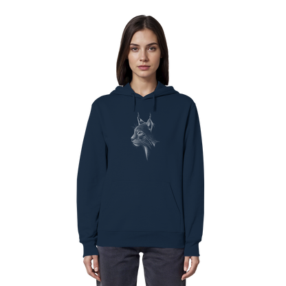 Luchs Kritzelkunst Wildkatze Illustration - Organic Hoodie