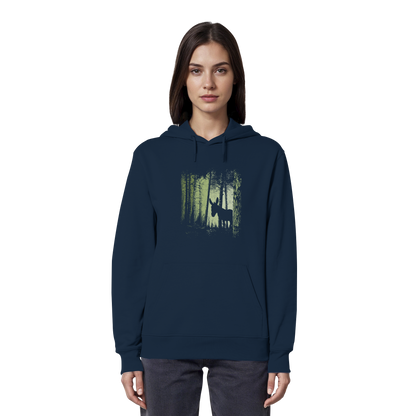 Esel im Zwielicht-Wald - Organic Hoodie