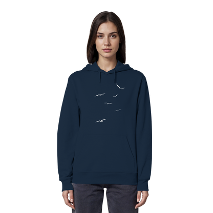 Vogelschwarm – Traum vom Fliegen - Organic Hoodie