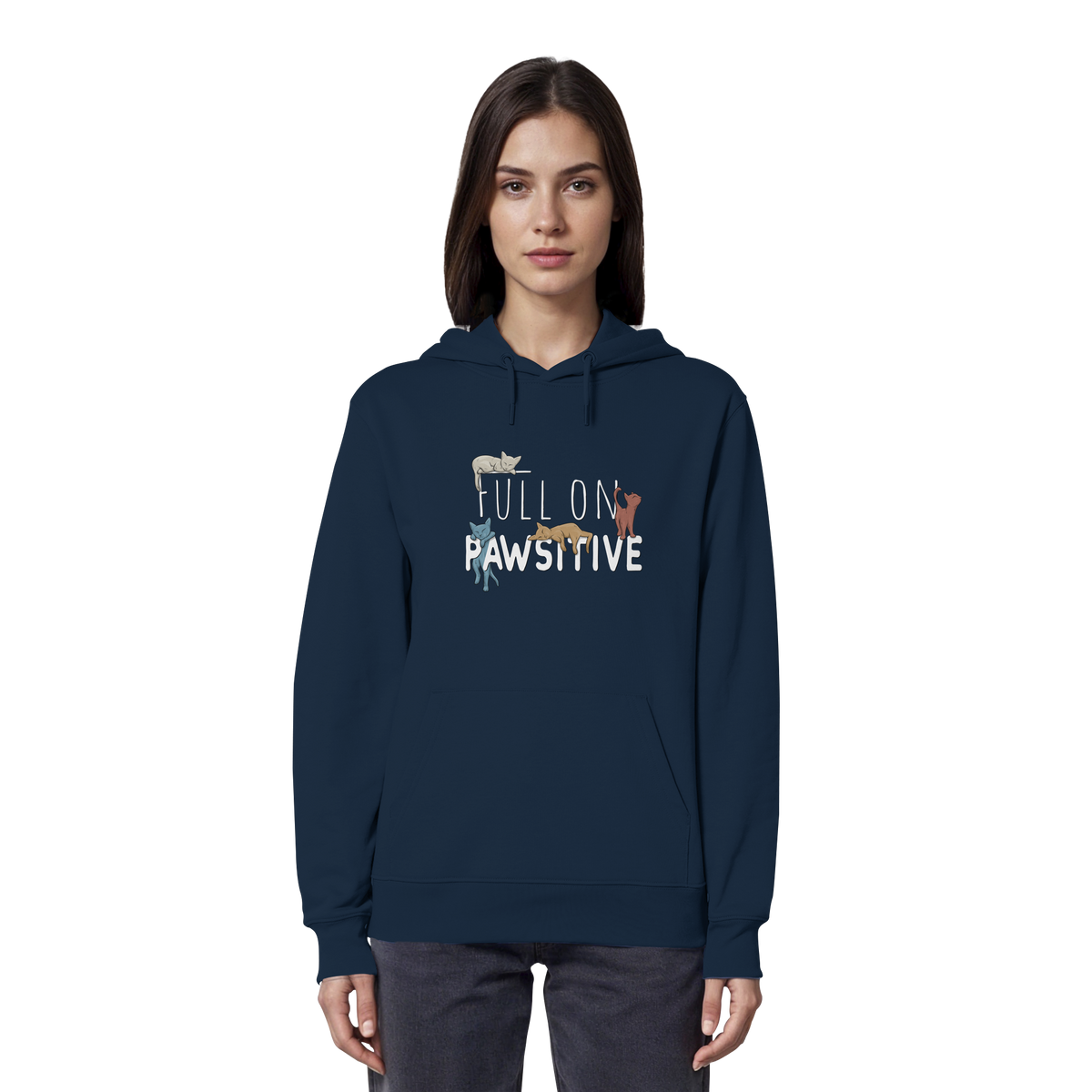 Full On Pawsitive! Gechillte Katzen - Organic Hoodie