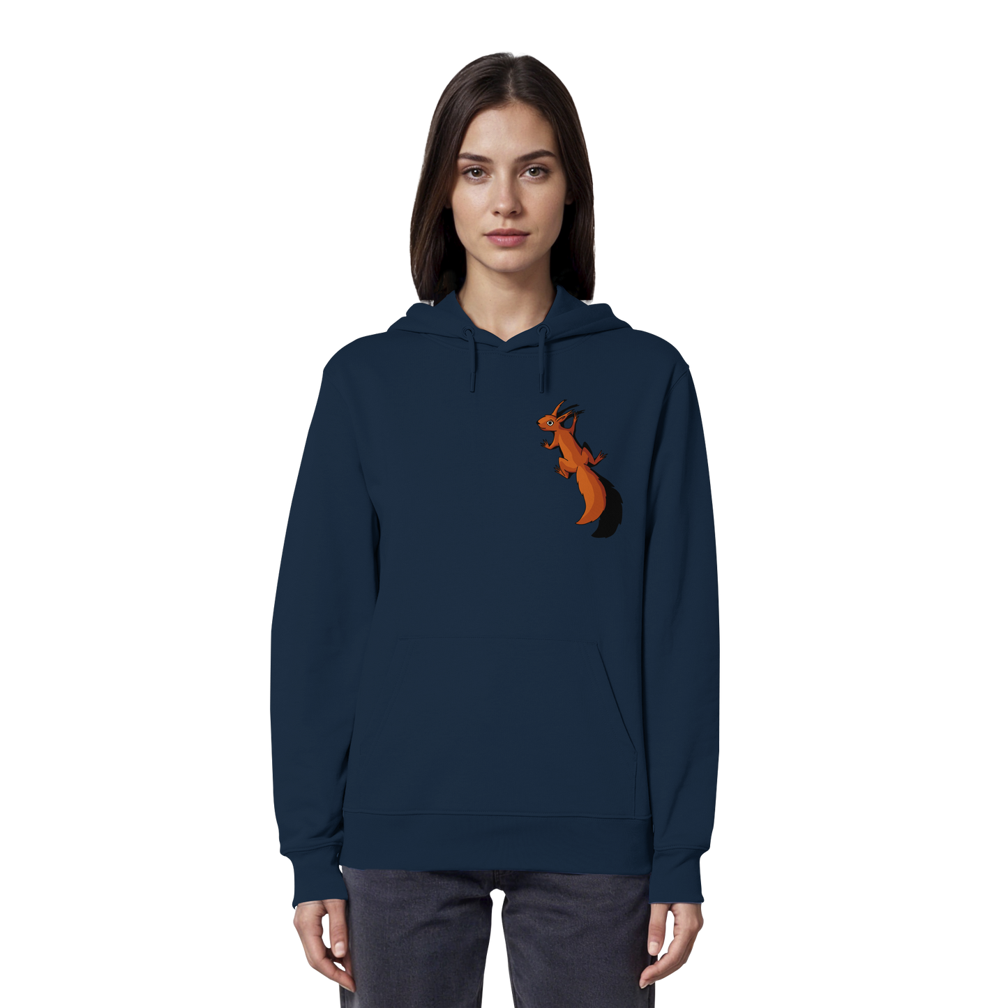 Süßes Eichhörnchen klettert - Organic Hoodie