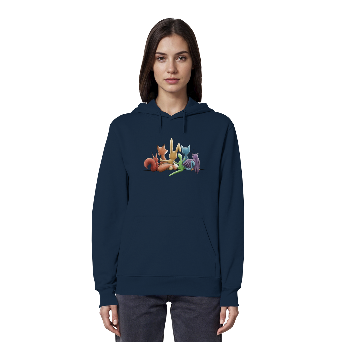 Regenbogen Tiere für Freundschaft, Toleranz und Vielfalt - Organic Hoodie