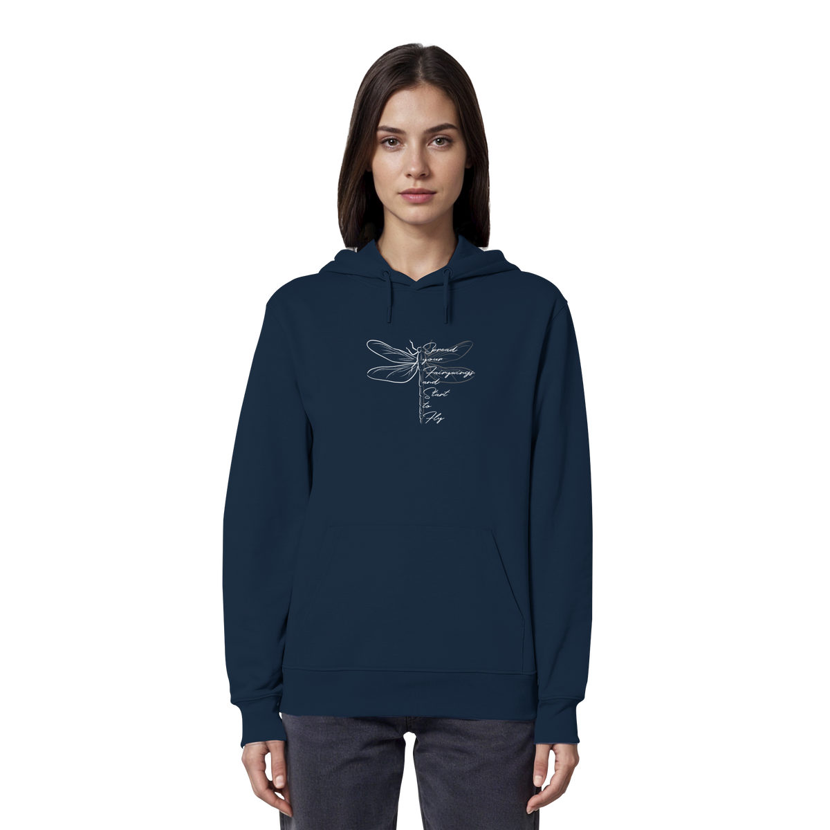 Breite die Flügel aus und flieg los | Libelle - Organic Hoodie