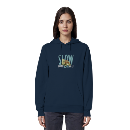 Slow Down Your Life Schildkröte - Organic Hoodie