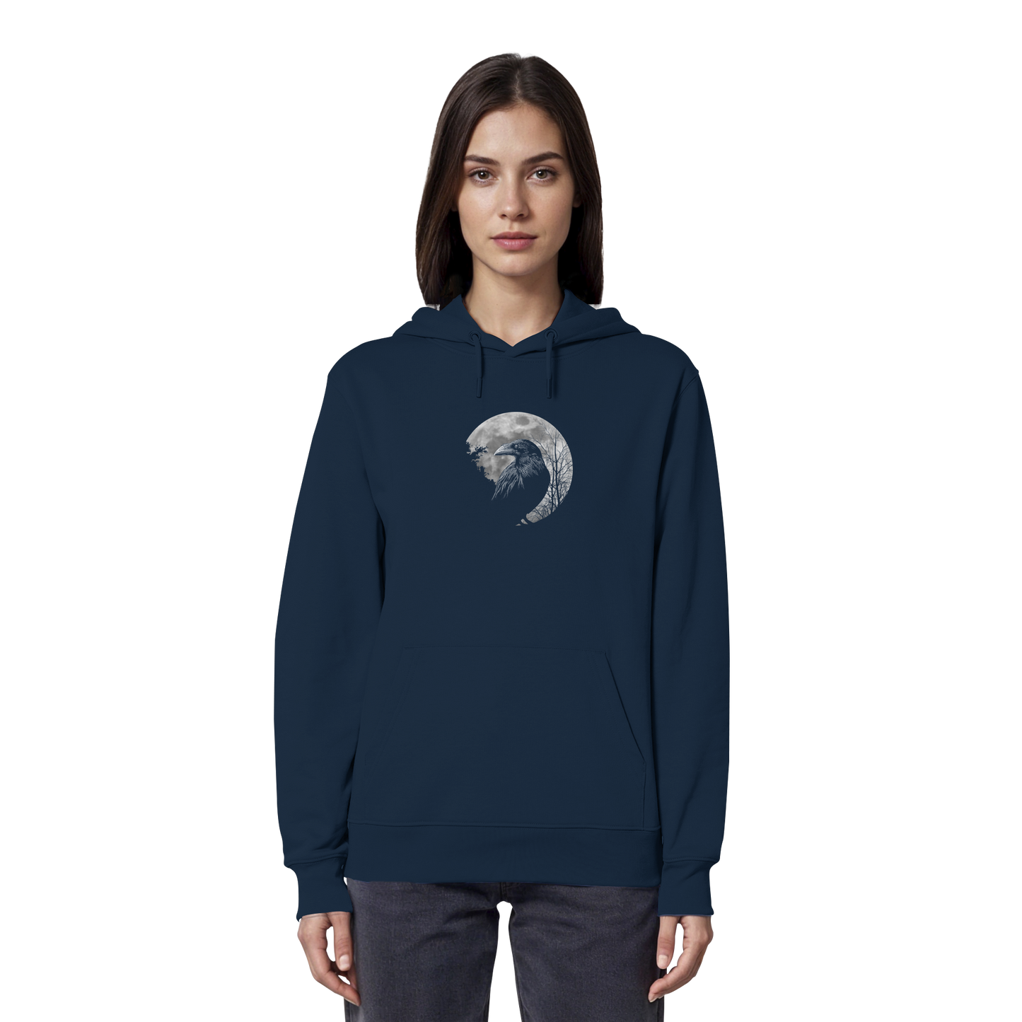 Vollmond-Rabe - Organic Hoodie
