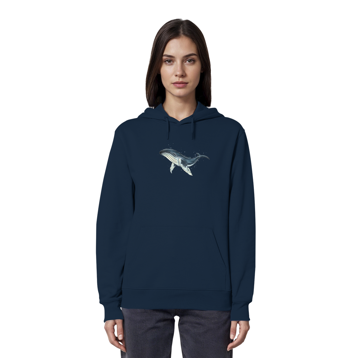 Tiefsee Ozean-Riese Buckelwal - Organic Hoodie