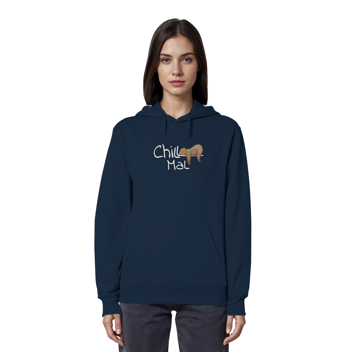 Chill Mal schläfriger Braunbär - Organic Hoodie