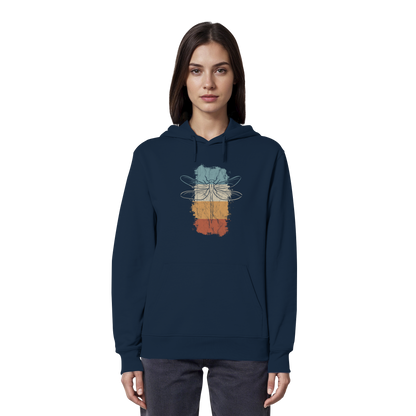 Retro Kunst Libelle | Vintage Dragonfly - Organic Hoodie