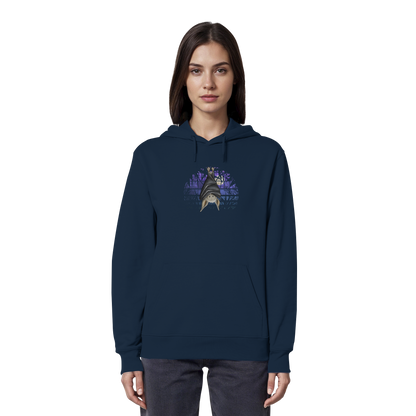 Fledermaus in blauer Nacht - Organic Hoodie