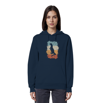 Retro Otter Fischotter Silhouette - Organic Hoodie