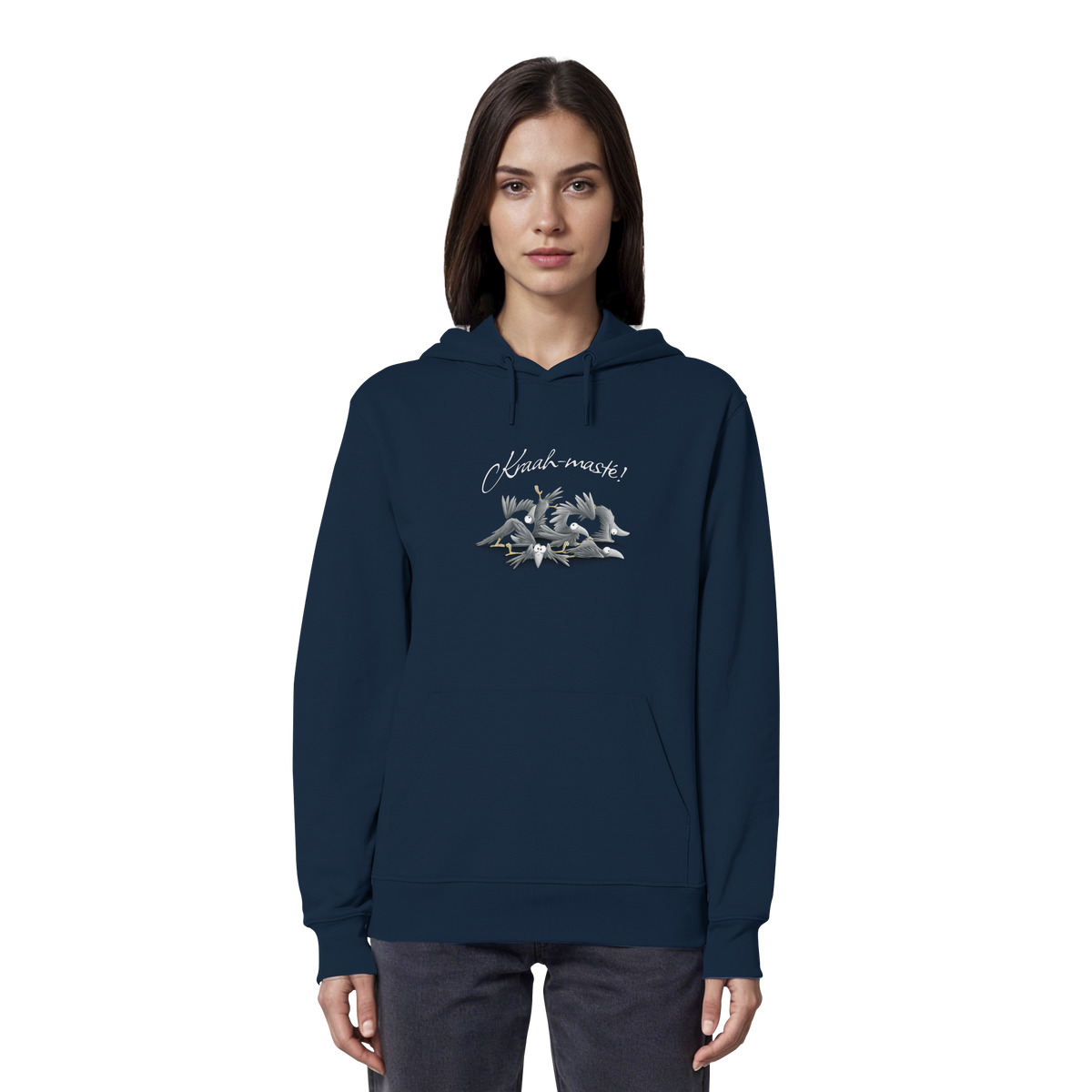 Kraah-masté! Yoga Raben Krähen - Organic Hoodie