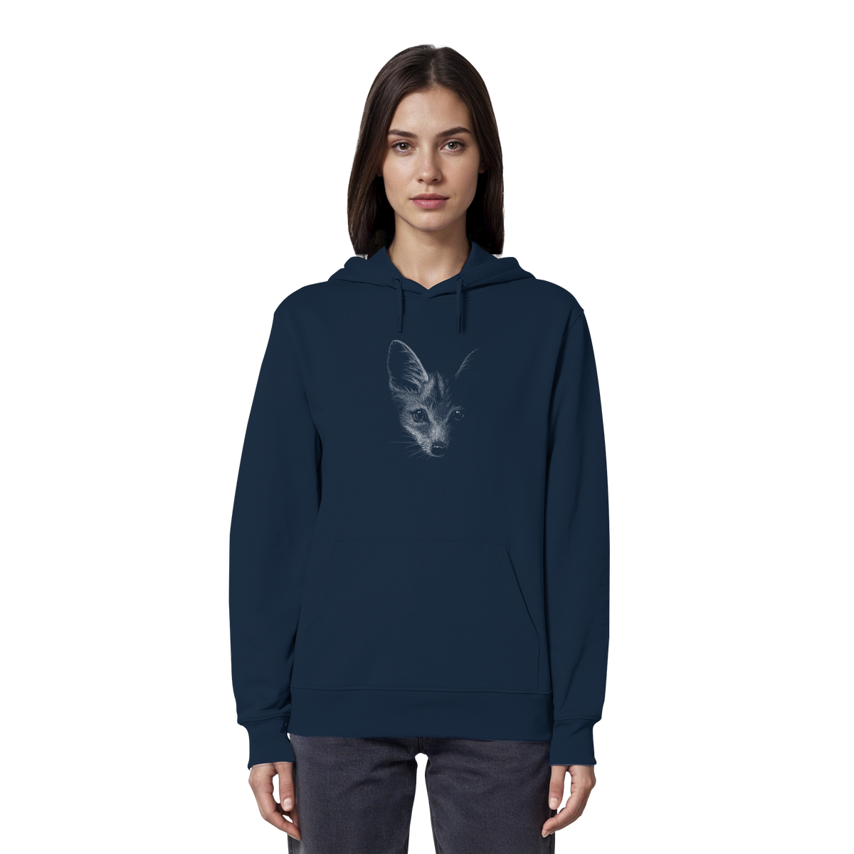 Fuchs Kritzelkunst Illustration - Organic Hoodie