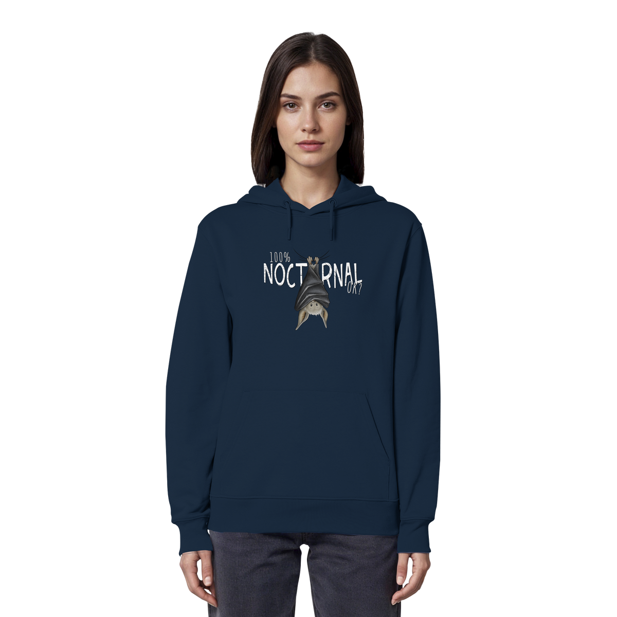100% nachtaktive Fledermaus - Organic Hoodie
