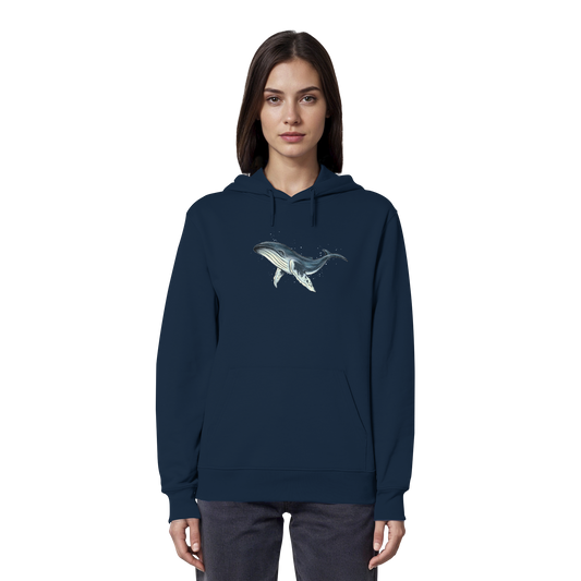Tiefsee Ozean-Riese Buckelwal - Organic Hoodie
