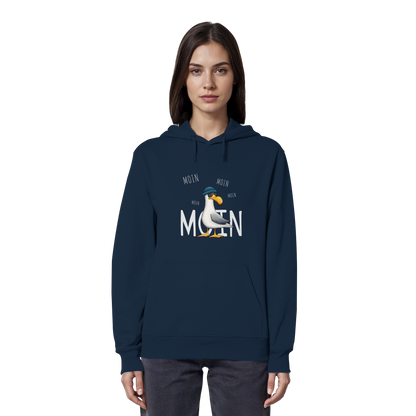 Moin Moin Lässige Hipster Möwe  - Organic Hoodie