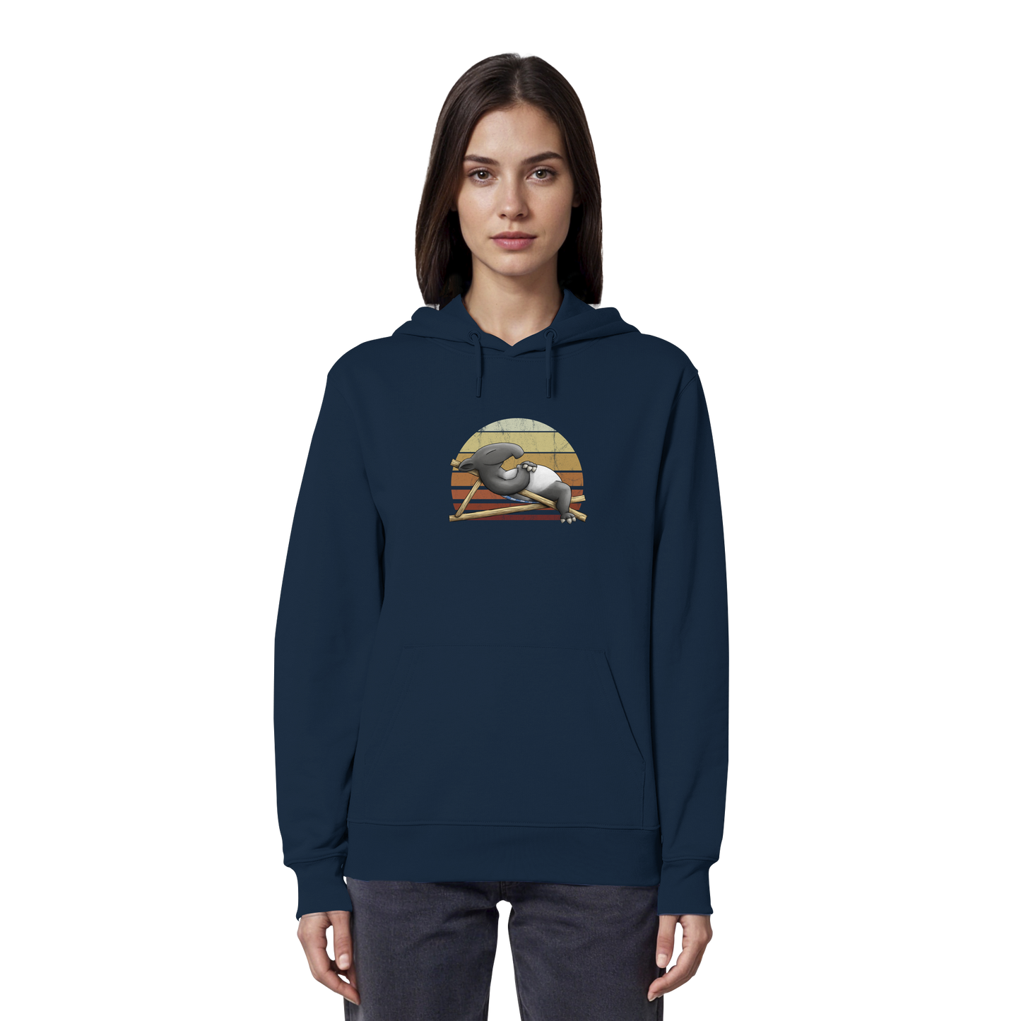 Lässiger Retro Sundown Tapir - Organic Hoodie