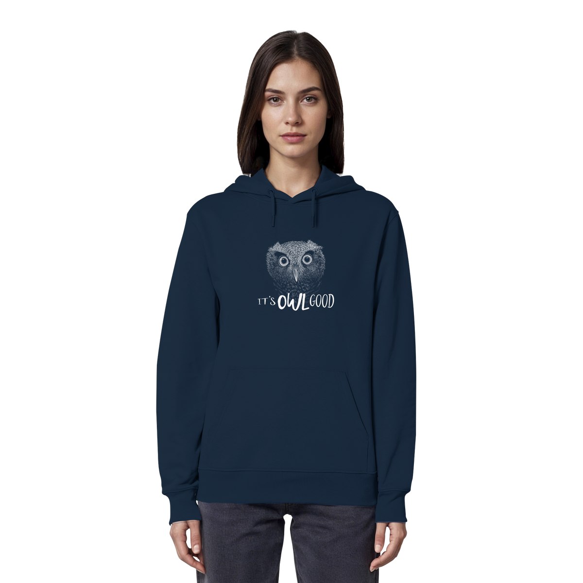 OWL Good | Kritzel-Kunst-Eule - Organic Hoodie
