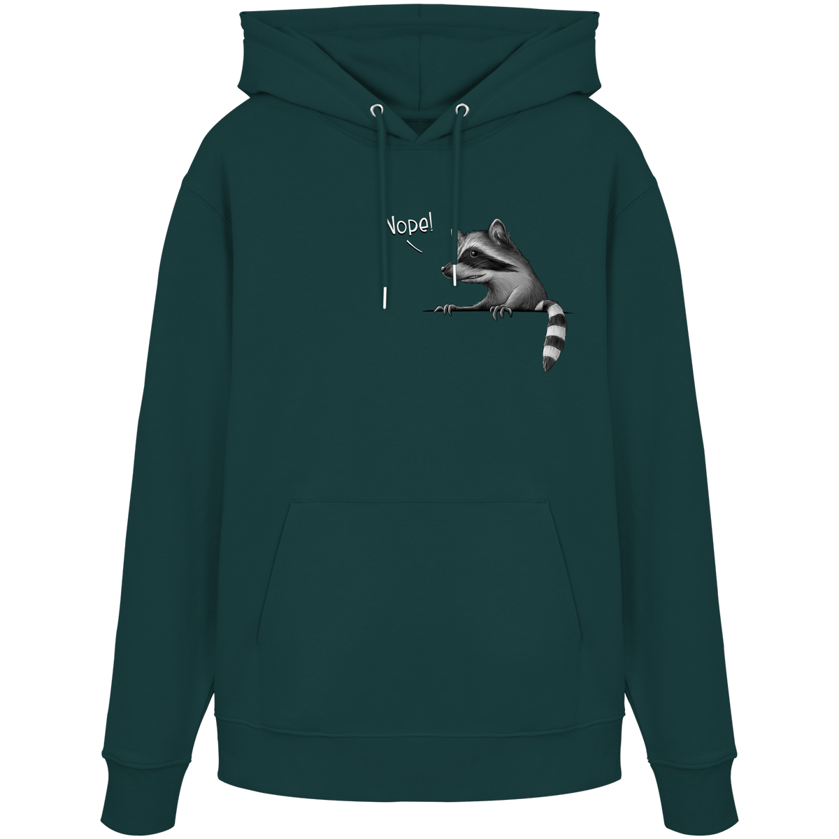 Nope! Frecher verwegener Waschbär - Organic Hoodie