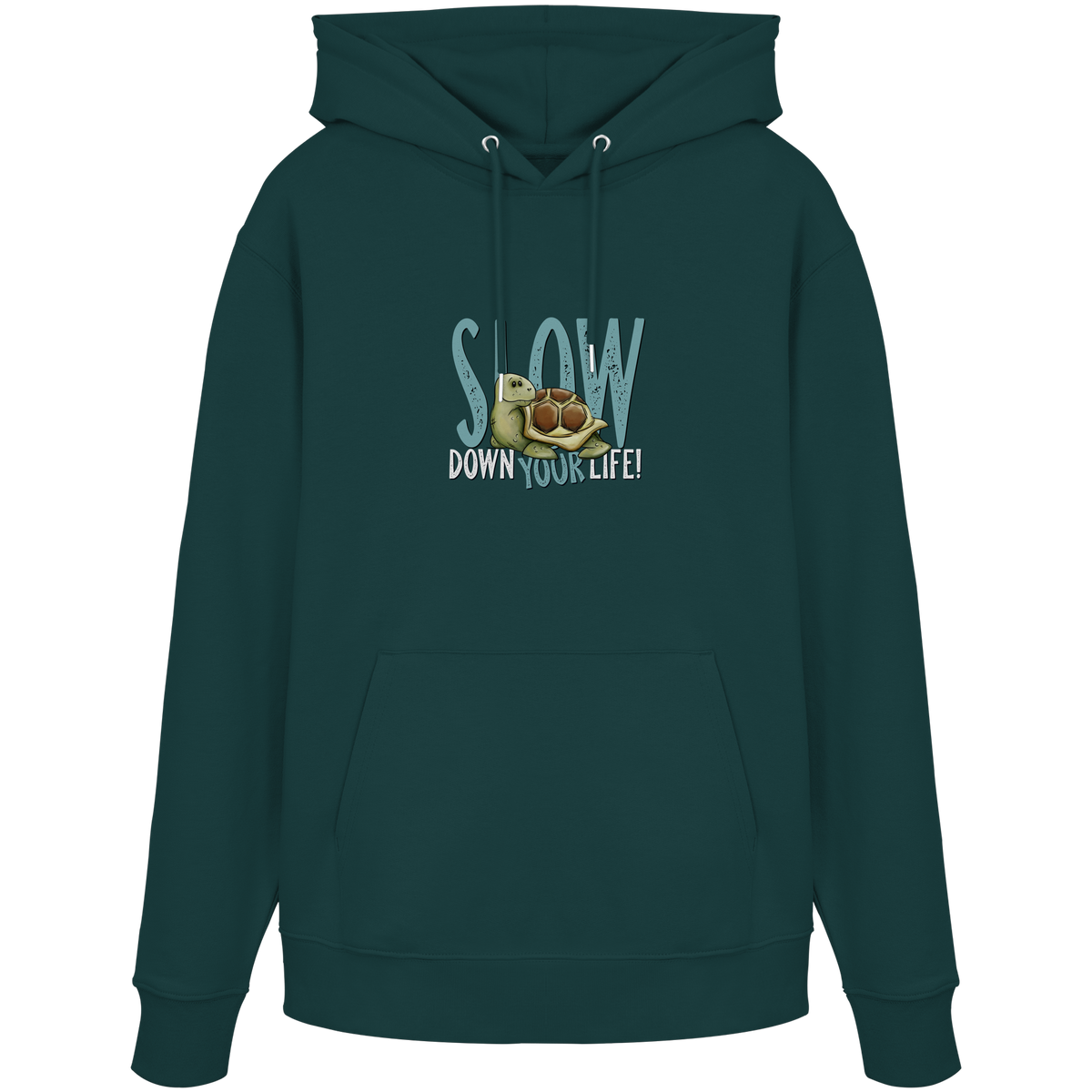 Slow Down Your Life Schildkröte - Organic Hoodie