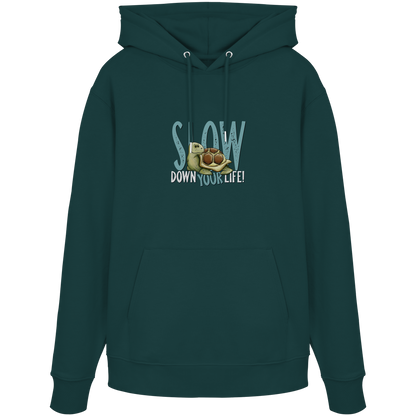 Slow Down Your Life Schildkröte - Organic Hoodie