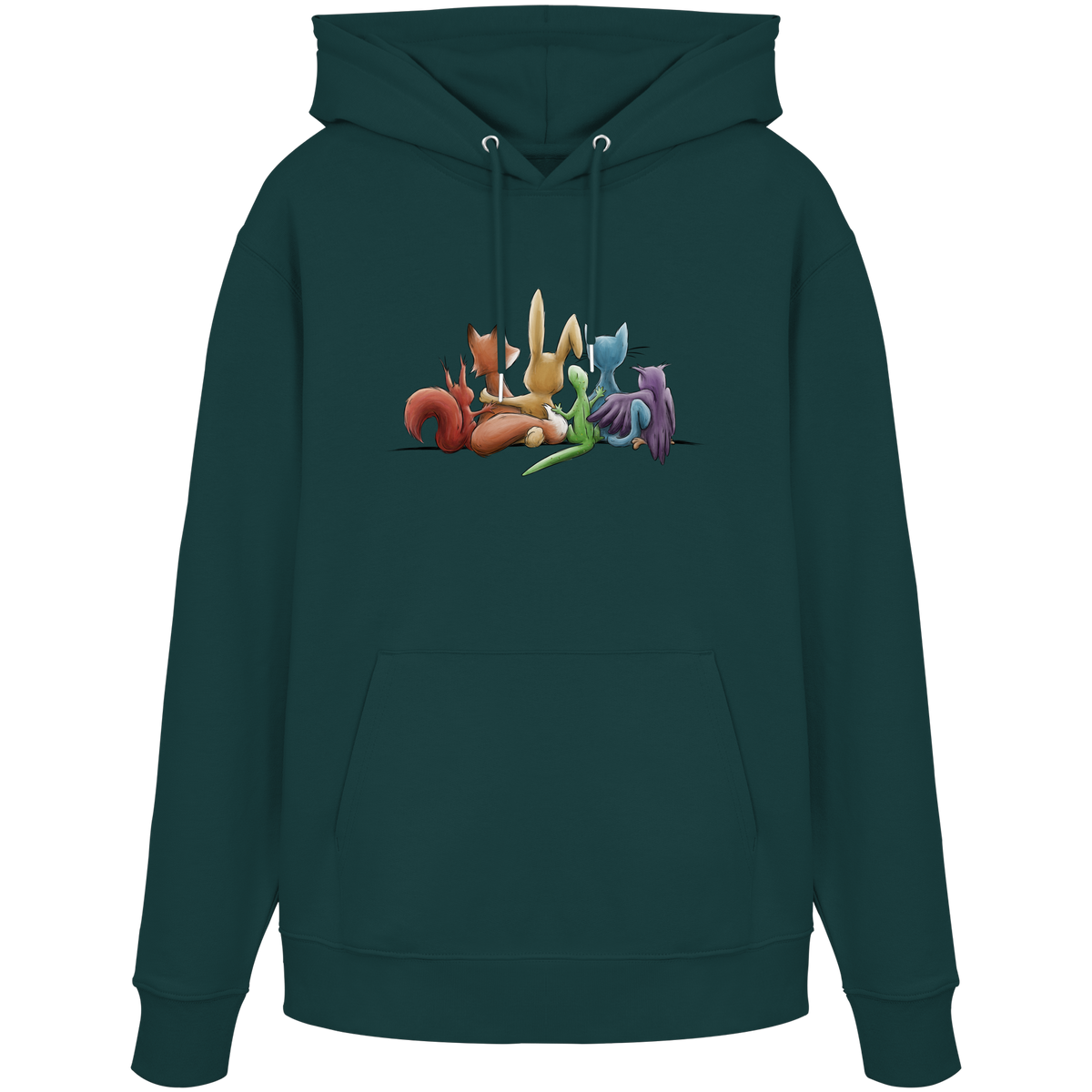 Regenbogen Tiere für Freundschaft, Toleranz und Vielfalt - Organic Hoodie